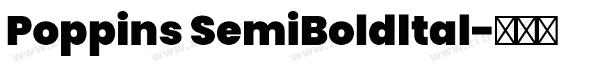 Poppins SemiBoldltal字体转换